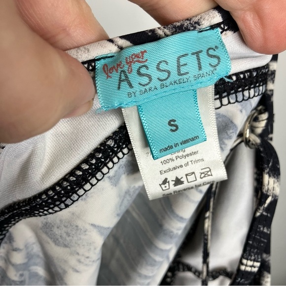 Love your Assets by Spanx tankini top push up swimsuit black & white size‎ small - Picture 9 of 10
